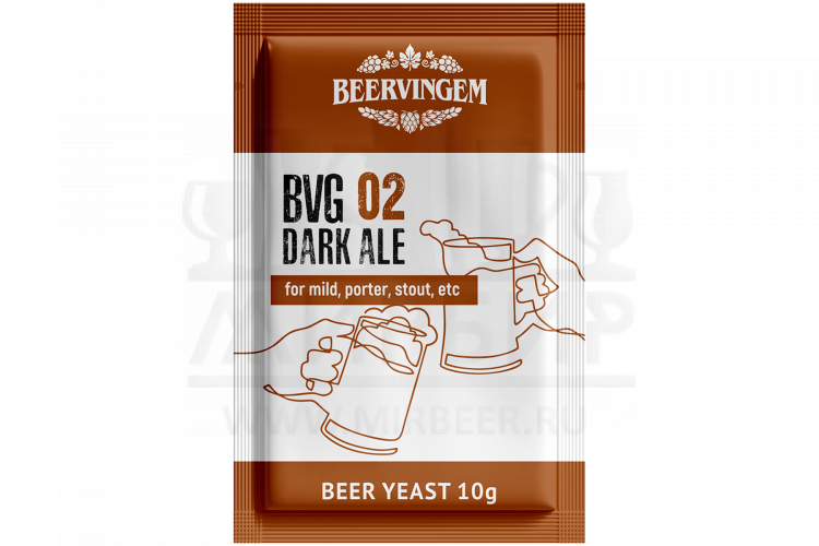 Пивные дрожжи Beervingem для темного пива "Dark Ale BVG-02", 10 г